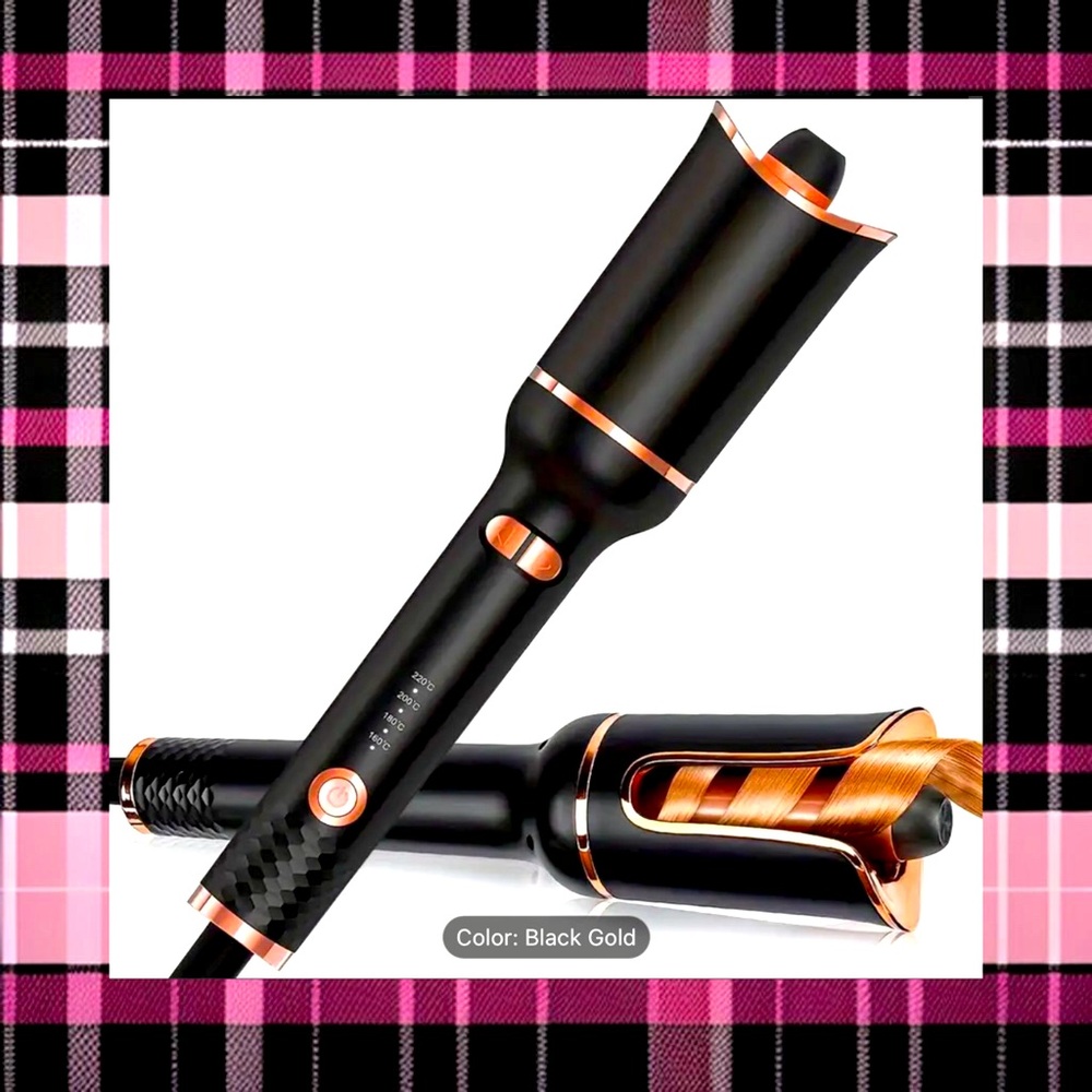 🌺 New Automatic Ceramic Curling Iron w  Adjustable Temperature Settings,